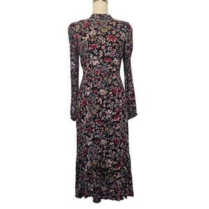 Wild Pearl Floral Long-Sleeved Midi-Dress, Sz XS, PTP: 17in